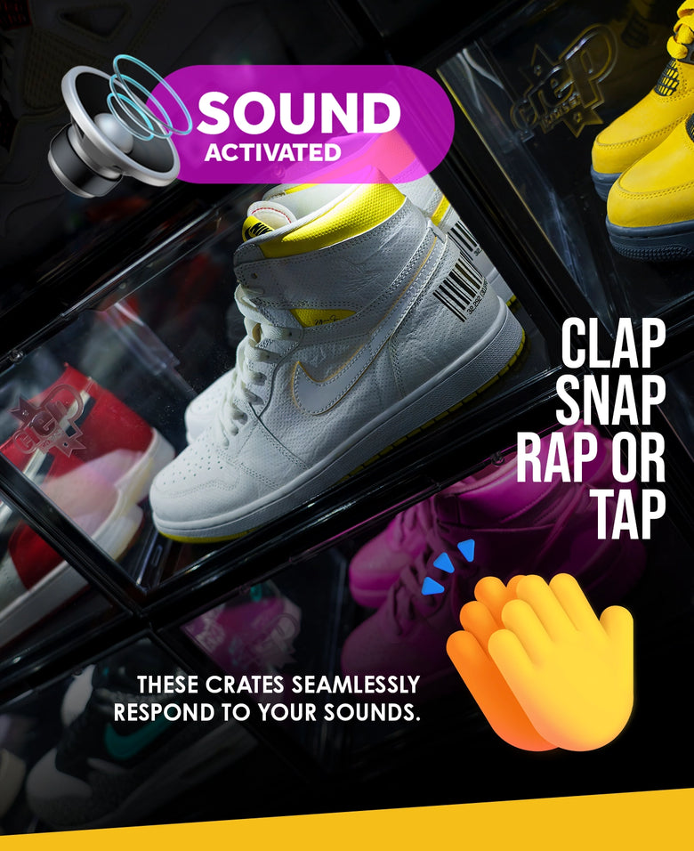 Sneaker neatly stored within the Crep Protect sneaker box 3.0