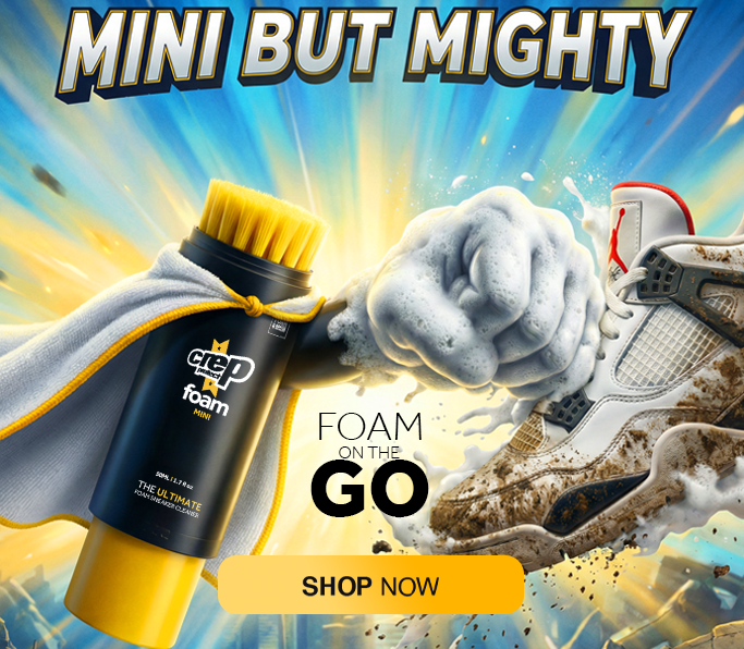 Foam Mini Shoe and Sneaker Cleaner from Crep Protect Banner